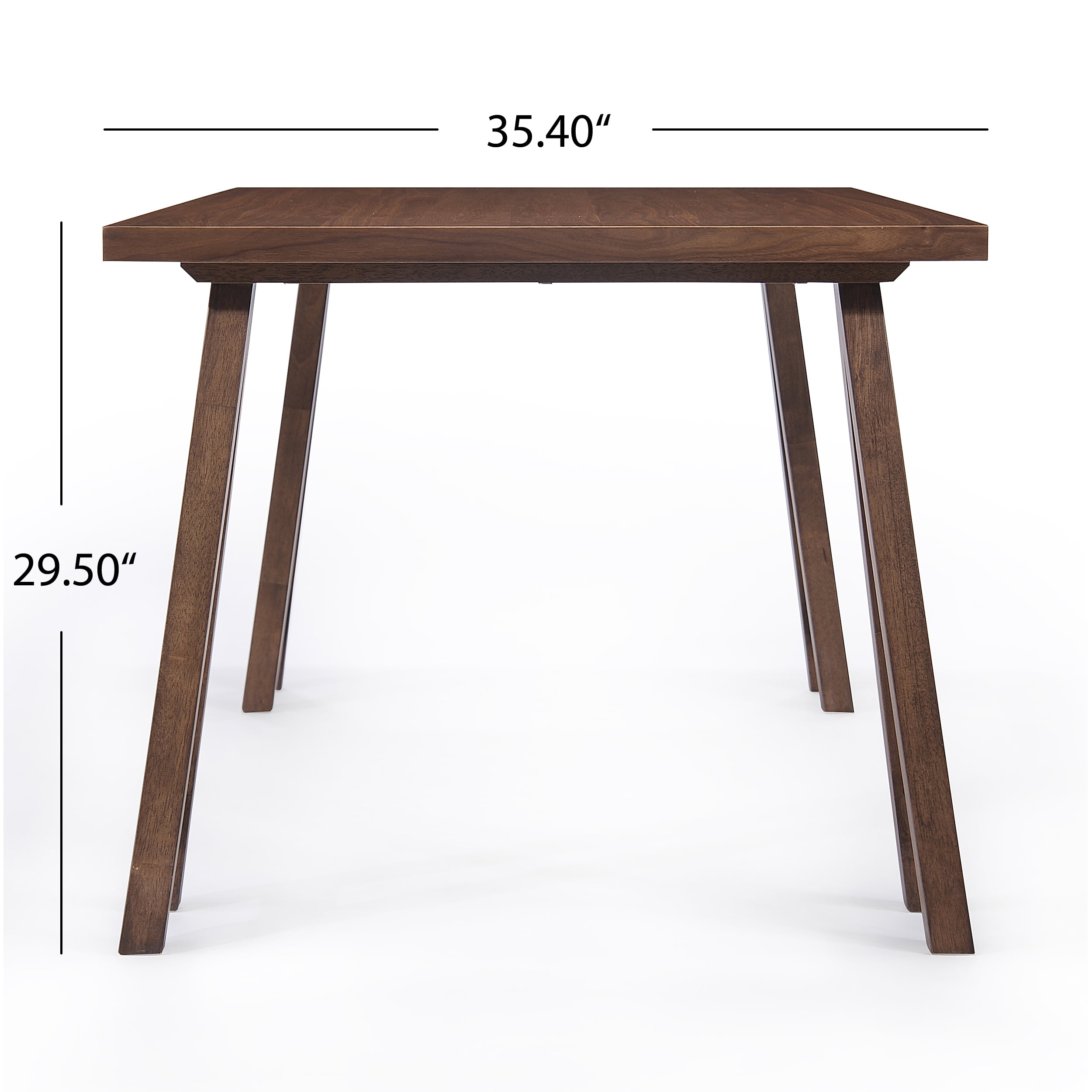 Noble House Montecito Modern Farmhouse Wood Dining Table, Natural Walnut