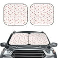 thumbnail image 2 of Windshield Sun Shade, Red Coral And Scallop Seashell Foldable Car Sun Shade Windshield For Front, 2 Pieces, 2 of 4