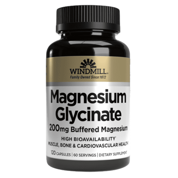 Vitaminas Windmill Glicinato de Magnesio 120 Cápsulas