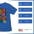 thumbnail image 4 of Tee Hunt Lovable Cat Youth T-Shirt Dean Russo Colorful Felis Catus Kids, Blue, X-Large, 4 of 5