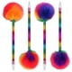 thumbnail image 1 of 4 Pcs Cute Round Ballpoint Pens with Colorful Pompoms Kids Writing Ballpoint Pens School Supplies Adorable Fluffy Ball Pens, 1 of 4