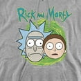 thumbnail image 2 of Rick and Morty Floating Heads Unisex Adult Pull-Over Hoodie, Athletic Heather, Medium, 2 of 5
