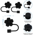 thumbnail image 2 of ¡Venta caliente! 4 PCS 10 mm Forma de flores de melocotón Decoración de paja Puntas de paja Cubierta Cubiertas de paja Tapa para pajitas reutilizables Protector de paja de larga duración, 2 of 4