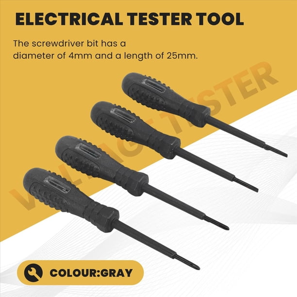 Probador de Voltaje con Destornillador, Herramienta de Prueba Eléctrica, Bolígrafo Probador de Voltaje Sin Contacto con Rango CA 70V-250V, /Cero
