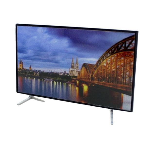 Televisión de casa de muñecas a escala 1:12, pantalla de visualización de imágenes de juego de rol de juguete para niños, muñeca 83 cm x 47 cm