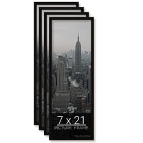 7x21 Black Picture Frame for Puzzles Posters Photos or Artwork, Set of 4