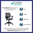 thumbnail image 3 of Mid-Back Navy Blue Mesh Swivel Task Office Chair with Adjustable Arms, 3 of 6