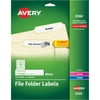 Avery Permanent File Folder Labels, TrueBlock, Inkjet/Laser, White, 750/Pack