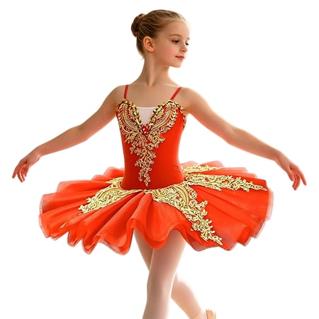 Newborn Girl Dresses Ballet Colored Tutus Tank Straps Elegant Girls Hawaiian Dress Size 4-5T