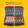 thumbnail image 5 of Nostalgia Game Day 270W Bratwurst and Sausage Grill with Oil Drip Tray, 5-Link Capacity, Red, 5 of 6