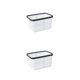 thumbnail image 1 of Billuyoard Cesta de almacenamiento transparente y visible para almacenamiento de cocina Cesta de almacenamiento hueca Artículos para el hogar Blanco puro talla mediana 2Conjunto, 1 of 6