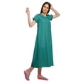 thumbnail image 5 of Moomaya WoMen's Solid Short Sleeve Nightdress For Ladies V-Neck Nightwear, 5 of 6