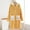Yellow, variant on Womens Soft Hooded Long-sleeved Button Up Nightgown Faux Furs Bathrobe Fall Winter Robe With Pocket