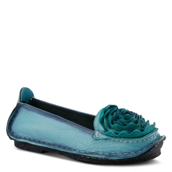 Spring Step L'Artiste Dezi Hand-Painted Ballet Flats with Leather Flower