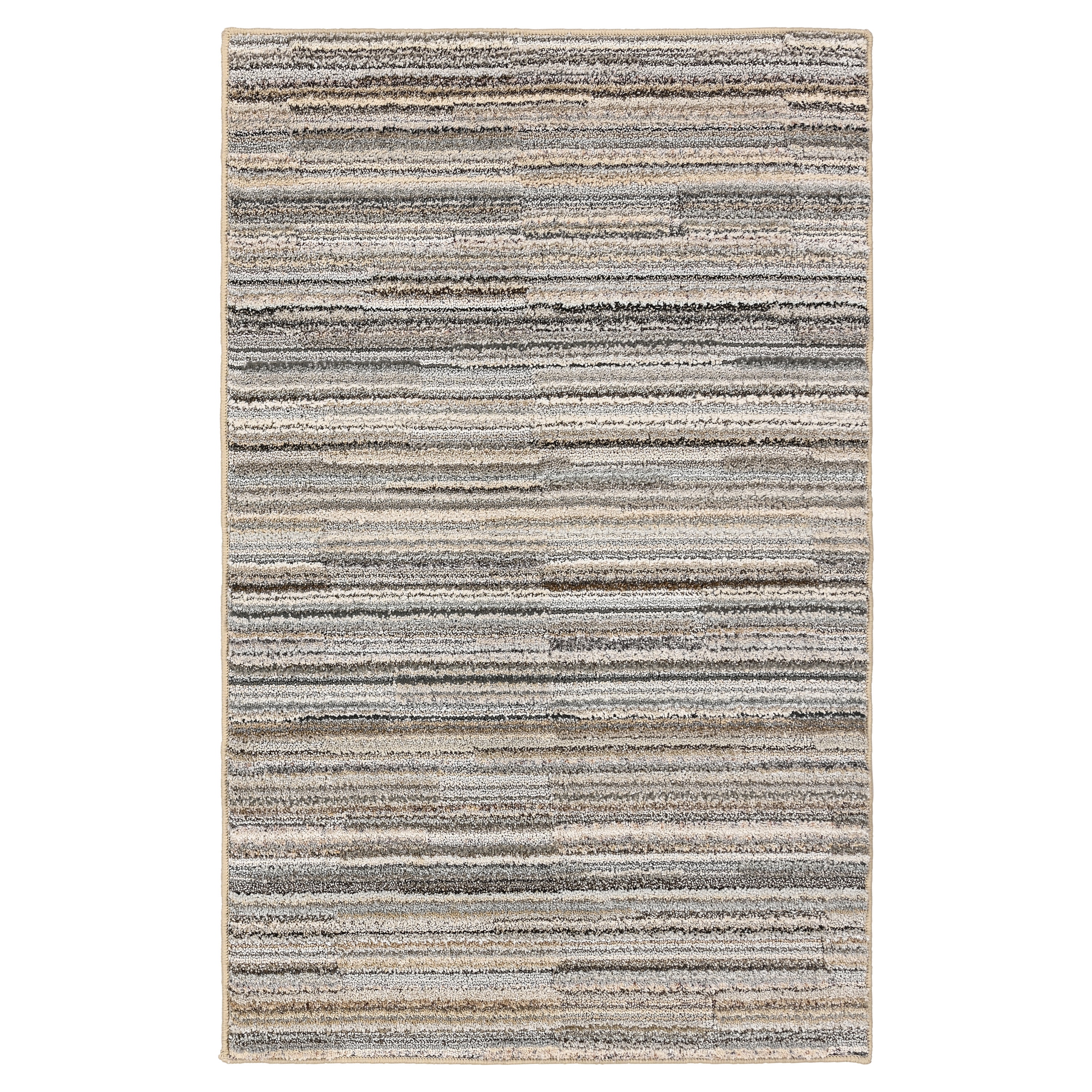(2 pack) Mainstays Studio Plush Pixel Tan/Gray Indoor Accent Rug, 30" x 48"