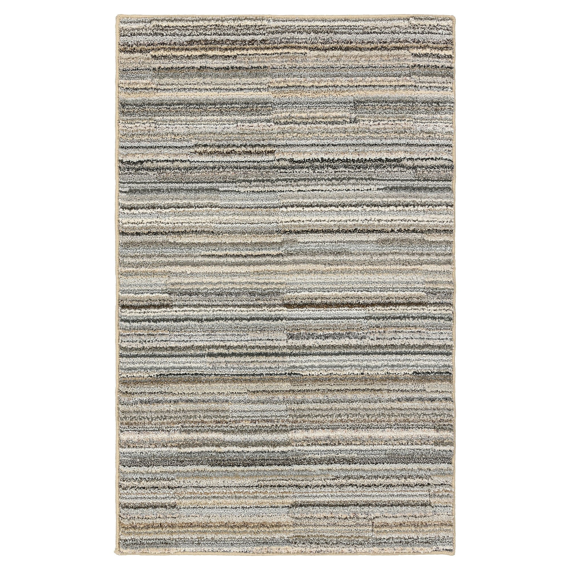 Mainstays Studio Plush Pixel Indoor Accent Rug, Tan/Gray, 30 in x 48 in