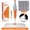White-Orange, variant on SEFREG Spray Mop for Multi-Surface Heavy-Duty Cleaning with 4 Washable Microfiber Pads,Refillable Bottle,Functional Scraper,360°Rotating Head,One-Handed Operation,Wet/Dry Use,Rust-proof Aluminum Pole
