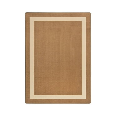Joy Carpets 1479D-05 Portrait Mocha 7 ft.8 in. x 10 ft.9 in.  WearOn Nylon Machine Tufted- Cut Pile Educational Rug