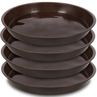 Plant Saucer Pot Tray 20 inch, 4 Packs 21 inch (20.8 inch) Plastic Flower Planter  Saucers and Thick Heavy Sturdy Drip Trays Bird bath for Indoors Outdoors,  Durable Plant Plate Water Catcher (Black) - Walmart.com