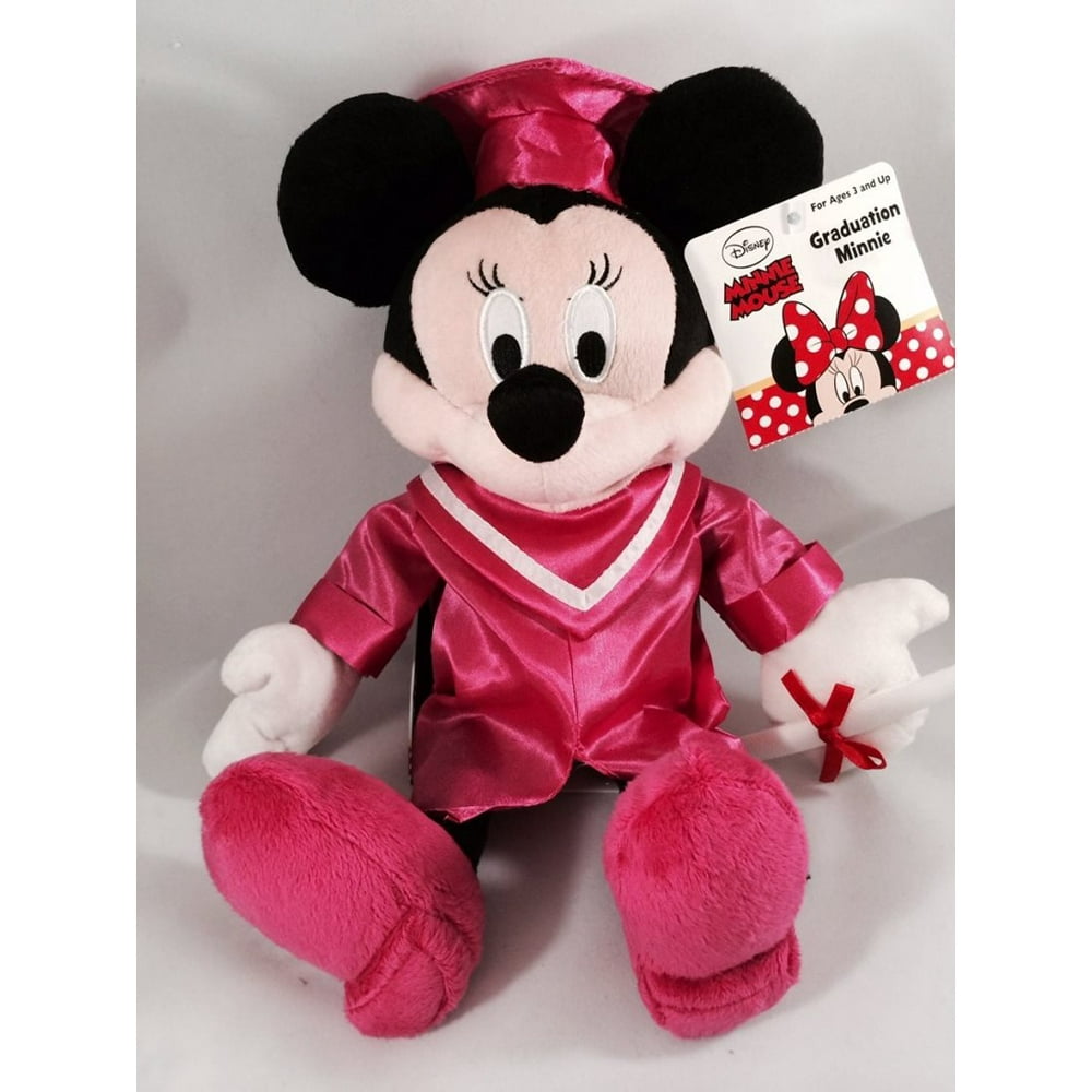 Disney Minnie Mouse Mini Plush Graduation Toy Dressed with Pick Cap and