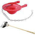 thumbnail image 1 of 1 Set Large 3 Inch Toilet Flapper Handle Replacement Compatible With TOTO THU004 CP Trip Lever Chrome, 1 of 8