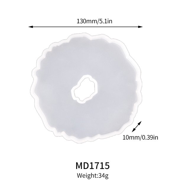 Molde de silicona para posavasos con forma de gota de flor de Camboya, molde de resina con forma de nube, molde de silicona para posavasos con forma de onda irregular