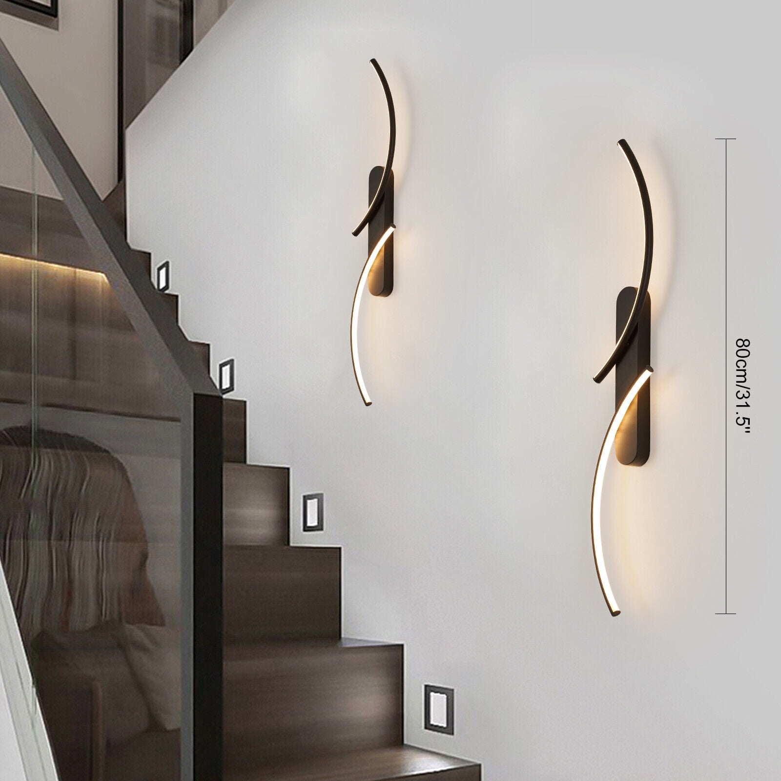 Modern 3000K LED Wall Lights Exterior Wall Light Lamp Fixture for Porch Bedroom