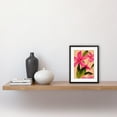 thumbnail image 2 of Exotic Pink Plumeria Flower Plant Blooms Watercolour Pencil Illustration Artwork Framed Wall Art Print 9X7 Inch, 2 of 5