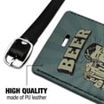 thumbnail image 3 of Beer It's a Vacation in a Can Funny Humor Rectangle Leather Luggage Card Suitcase Carry-On ID Tag, 3 of 8
