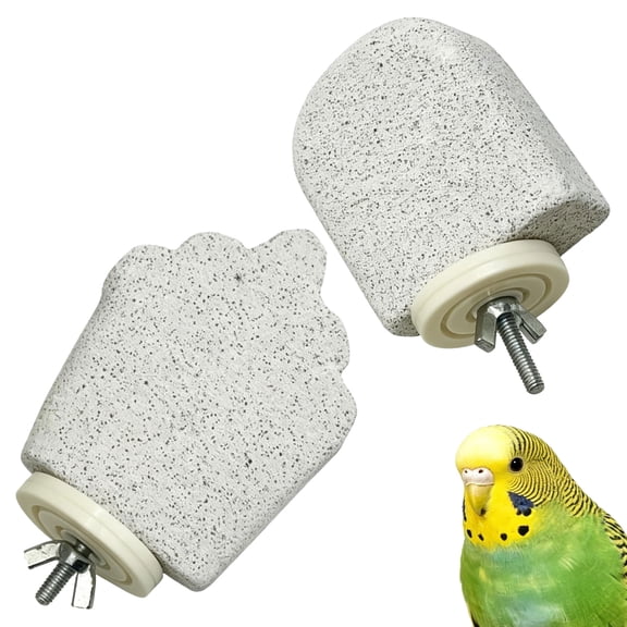 Bird Beak Grinding Stone Foot Claws Trimmer 2pack Parrot Toys Cage Accessories