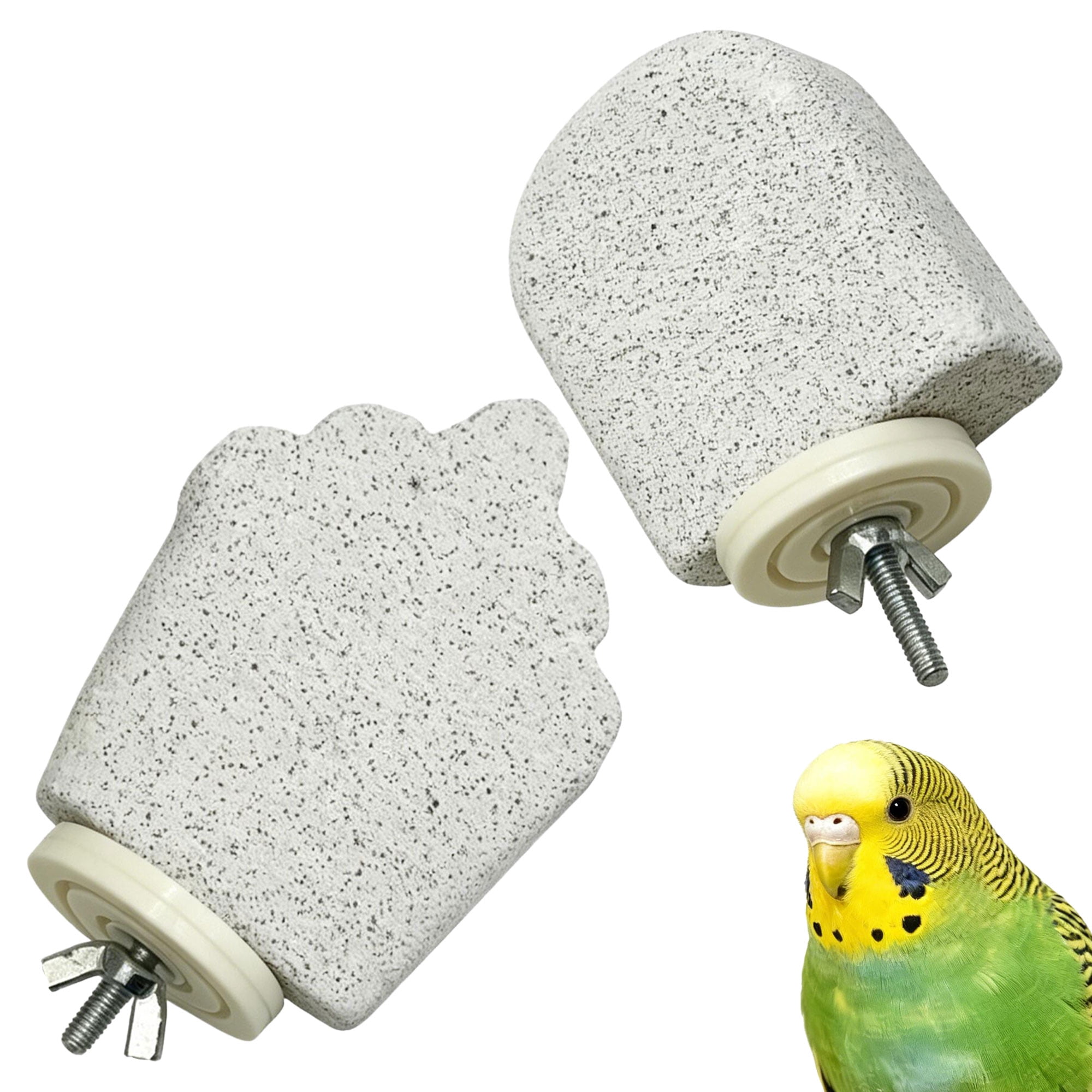 Bird Beak Grinding Stone Foot Claws Trimmer 2pack Parrot Toys Cage Accessories