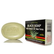 Madina African Black Soap Shea Butter and Aloe Vera, 3.5 oz