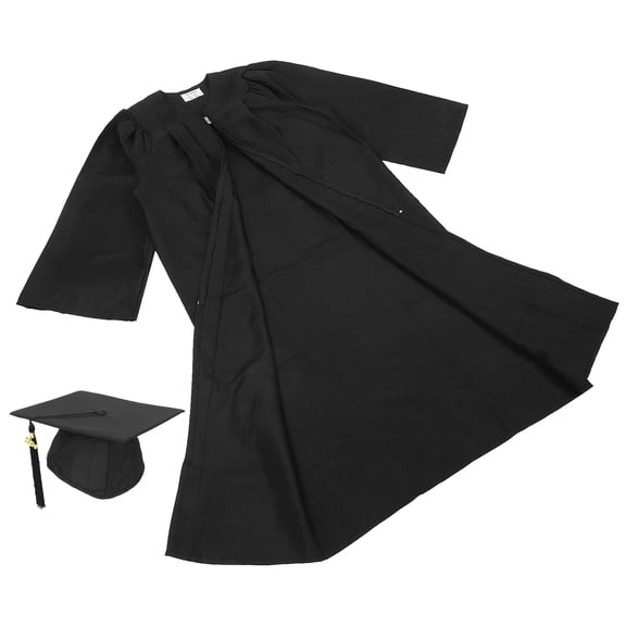 Sequin 2021 Graduation Dress Graduation Gown Set Child 152.00X43.00X1.00CM Black