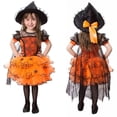 Toddler Baby Girl Halloween Witch Costume Short Sleeve Spider Tutu