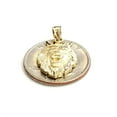 thumbnail image 5 of New 14k yellow Gold lion head face with crown Leo Pendant charm fine gift 2.4g, 5 of 12