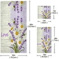 thumbnail image 2 of GZHJMY Vintage Lavender Daisy Towel 3 Piece Set Bath Towels Set for Bathroom Highly Absorbent Cotton, 1 Large Bath Towel+ 1 Hand Towel+ 1 Washcloth, Pack of 3 Softness Towels for Decoration, 2 of 7