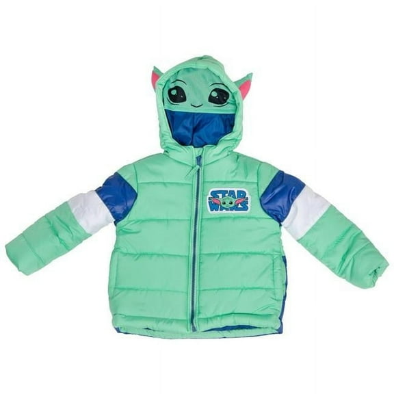 The Mandalorian the Child Grogu Costume Puffy Kids Jacket, 2 Toddler