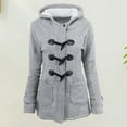 thumbnail image 1 of Pockets Plus Size Jacket Buttoned Women Casual Style Daily Outfit (Grey S), 1 of 7
