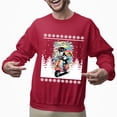 thumbnail image 2 of Christmas Sweatshirt, Born to Ride Dog on Scooter Christmas Sweatshirt, Funny Holiday Ugly Sweater, Festive Crewneck for Pet & Scooter Lovers, 2 of 5