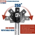 thumbnail image 2 of 25-Inch 1/2&acirc;? Drive Breaker Bar, 250&Acirc;&deg; Rotatable Head, Heavy Duty Extension Breaker Bar, Ball Lock Function, Laser Ma, 2 of 6