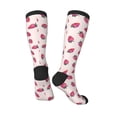 thumbnail image 5 of Lsque Hand Drawn Strawberry Printed Crew Socks Men's Women's LightWeight Thin Casual Calf Socks ,Knee High Socks,Cotton Socks, 5 of 9