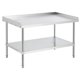 thumbnail image 1 of Stainless Steel Equipment Grill Soporte Mesa Resistente Commercial cm de Anchoorkstation con Ajustable Estante & Altura Removable 3-Sided Backsplash 400 lbs Capacity para Restaurant Food Truck BBQ, 1 of 7