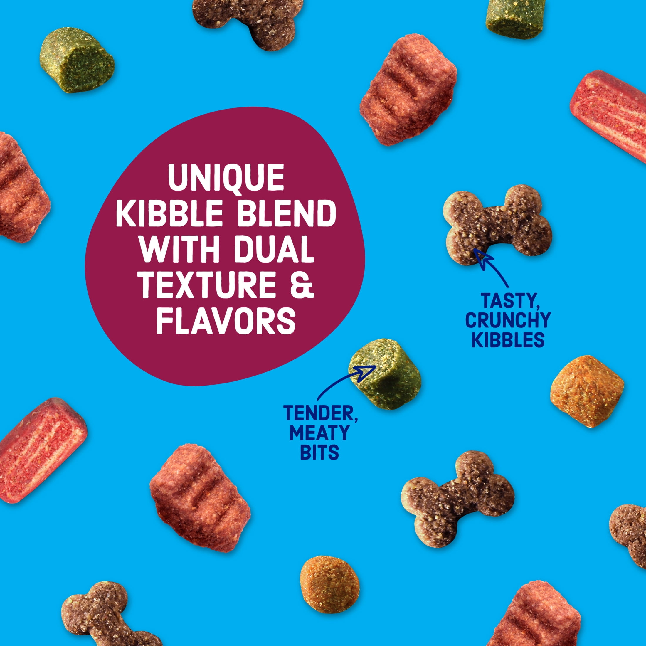 Kibbles 'n Bits Dry Dog Food for Adult Dogs, Savory Bacon & Steak Flavor, 16 lb. Bag