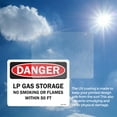 thumbnail image 5 of LP Gas Storage No Smoking or Flames with OSHA Danger Vinyl Decal Label 7 Inch x 5 Inch - 5 Pack, 5 of 6