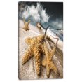 thumbnail image 2 of Message Bottle Buried in Sand - Seascape Canvas Art Print, 2 of 3