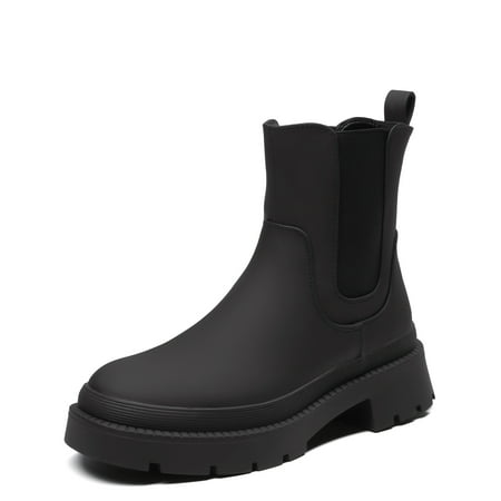

DREAM PAIRS Women s Chelsea Ankle Boots Platform Booties Shoes SDAB2210W BLACK Size 9