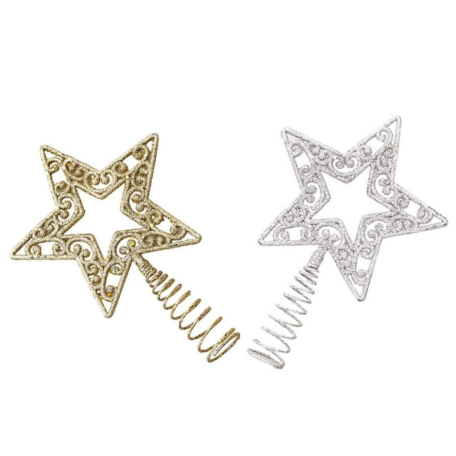 Cateissary 2 uds., colgante de estrella en la copa del árbol, decoraciones para el hogar, accesorios para festivales, decoración de pared, Kits de decoración para fiestas