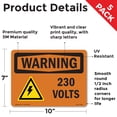 thumbnail image 2 of 230 Volts With Symbol OSHA WARNING Vinyl Decal Label 10 Inch x 7 Inch - 5 Pack, 2 of 6