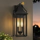 thumbnail image 1 of Lámpara de pared para exteriores Lawyettle, 18 pulgadas, moderna, impermeable, negra, 1 of 9