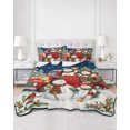 thumbnail image 2 of Quilt King Size Bedding Set, Red Snowman Christmas Reversible Summer Quilt 3 Pieces, Xmas Tree Snowflake Birds Winter Lightweight Bedspreads Coverlets with 2 Pillow Shams for All Seasons, 2 of 5